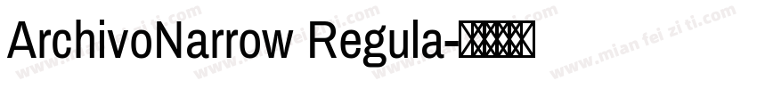 ArchivoNarrow Regula字体转换